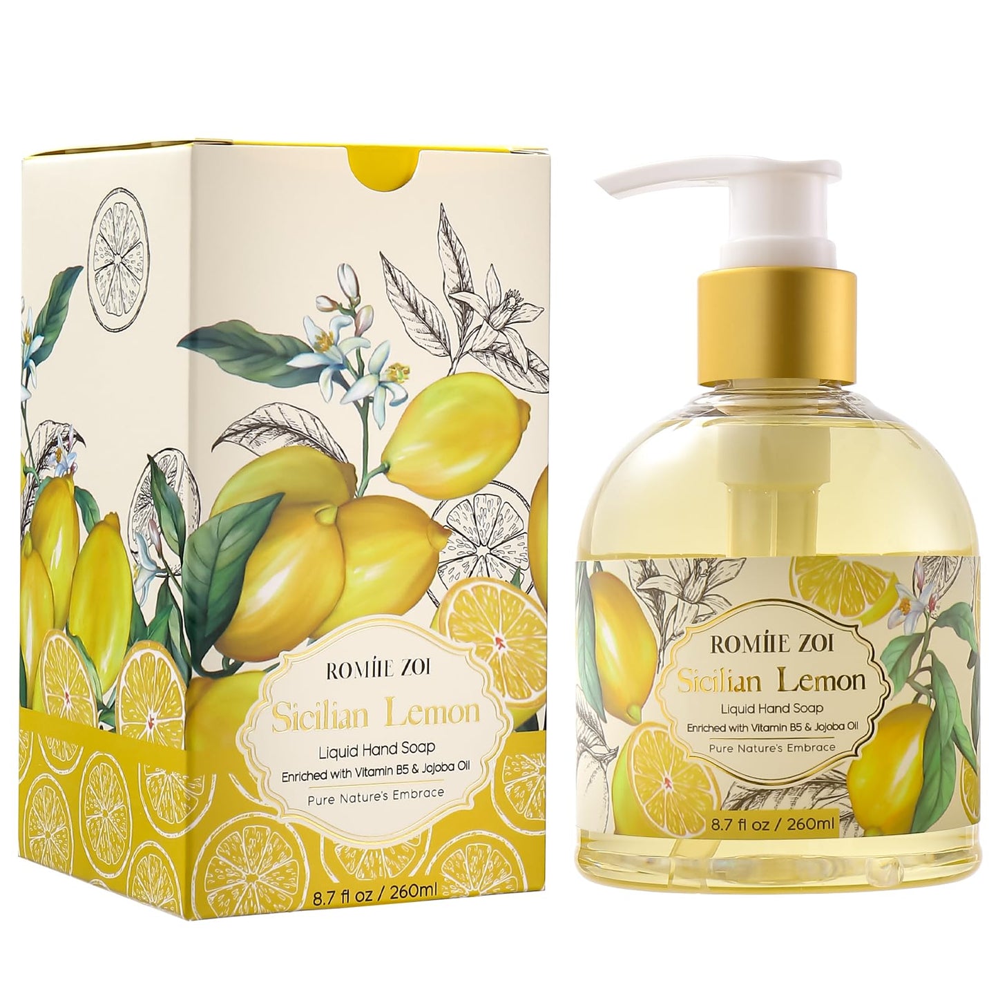 ROMIIE ZOI Liquid Hand Soap, Lemon, 260ml/8.7fl.oz Beauty and Personal Care ROMIIE ZOI Default Title