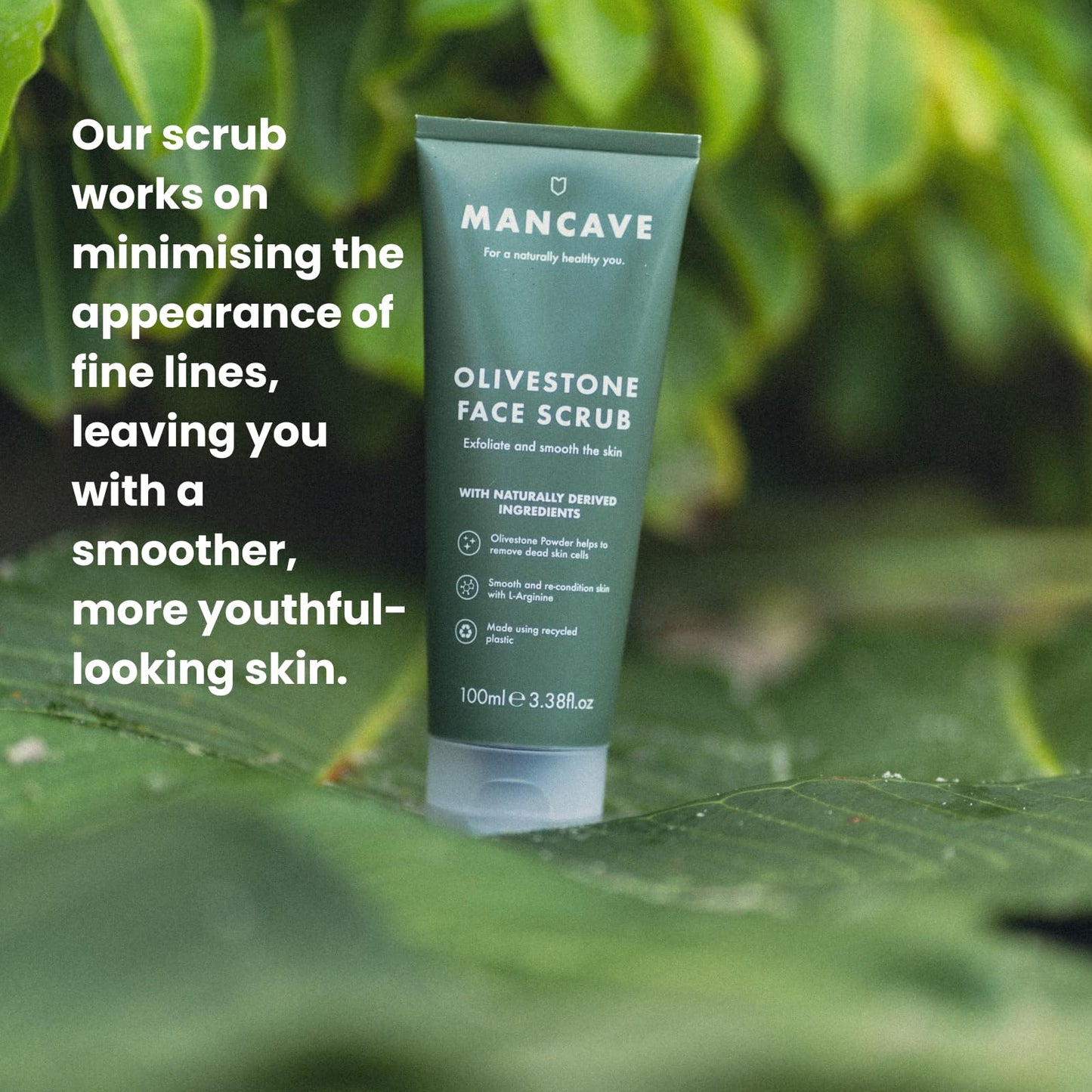 ManCave Natural Olivestone Face Scrub 100ml