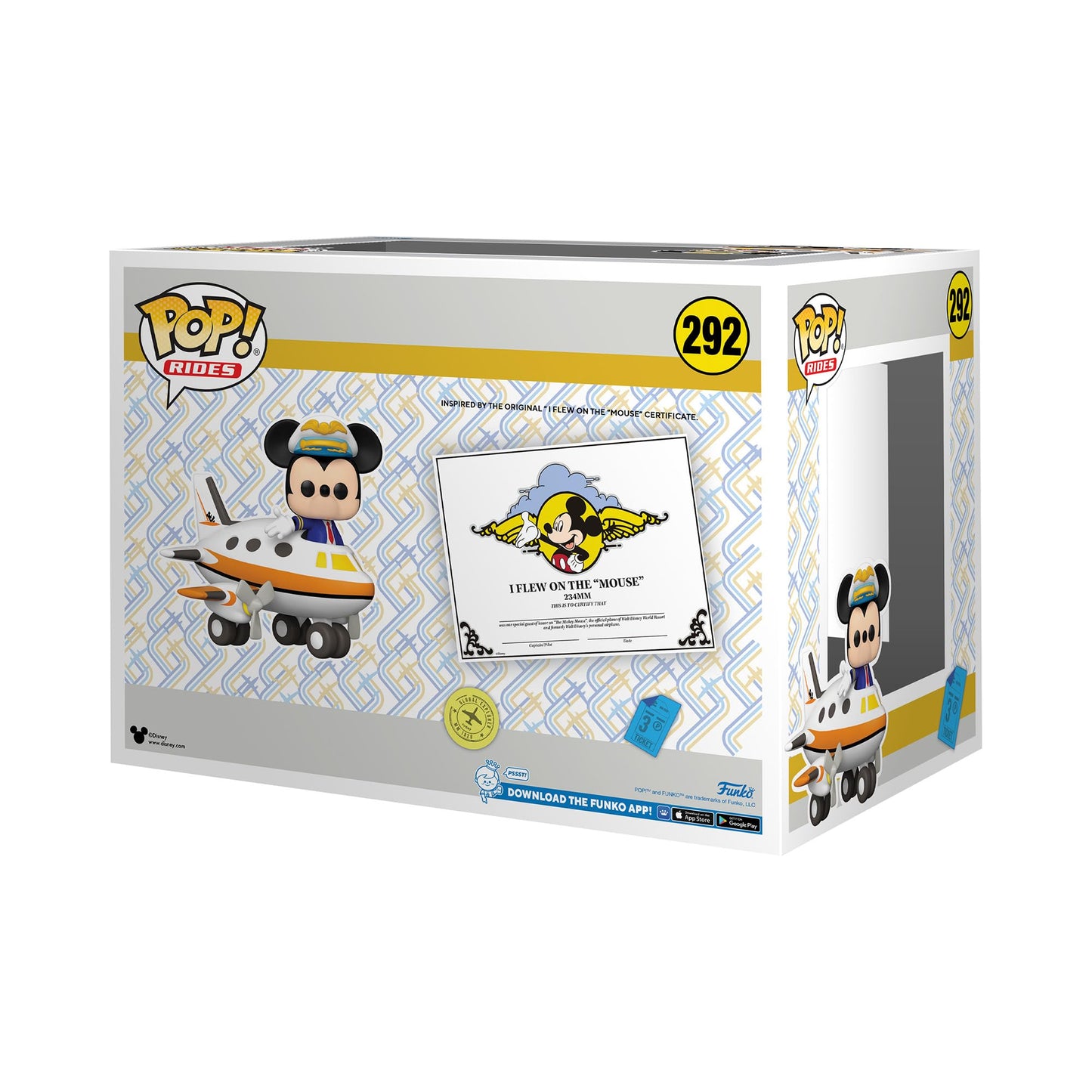 Funko Disney Mickey Mouse One : Walt’s Plane - Pilot Mickey Mouse Pop! Ride: Mickey in The Mouse