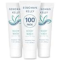 BERGMAN KELLY Travel Size Body Wash (1 fl oz, 100 PK, White Tea), Delight Your Guests with a Revitalizing and Refreshing Hotel Body Wash, Quality Mini