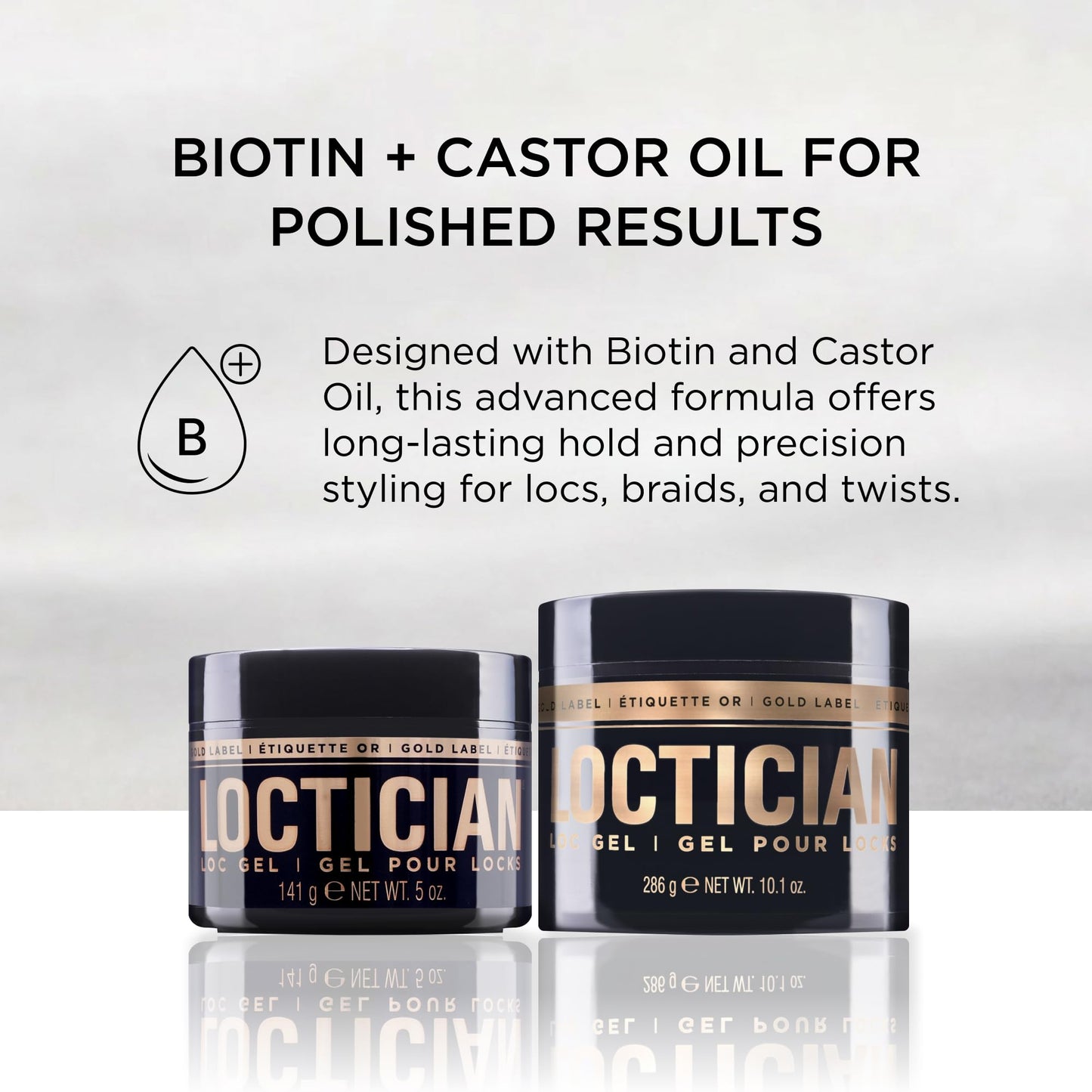 Style Factor LOCTICIAN Gold Label Premium Pomade with Biotin & Castor Oils - Strong Hold, Expert Styling Gel for Locs, Twists, Braids for All Hair