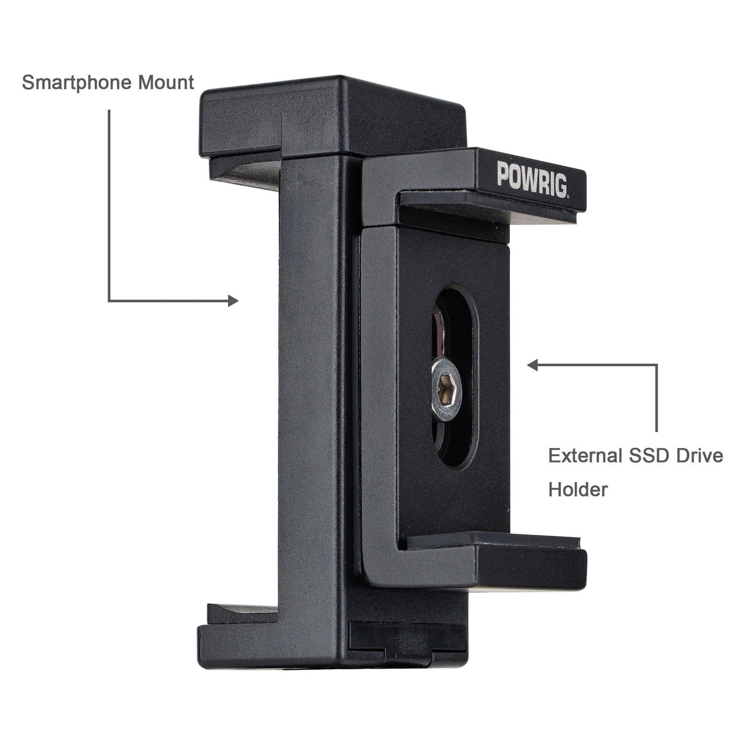 POWRIG SSD Holder for iPhone 16/15 Pro Max, 16/15 Pro SSD Mount with USB C to USB-C Cable, External SSD T9 T7 T5 for Video Shooting