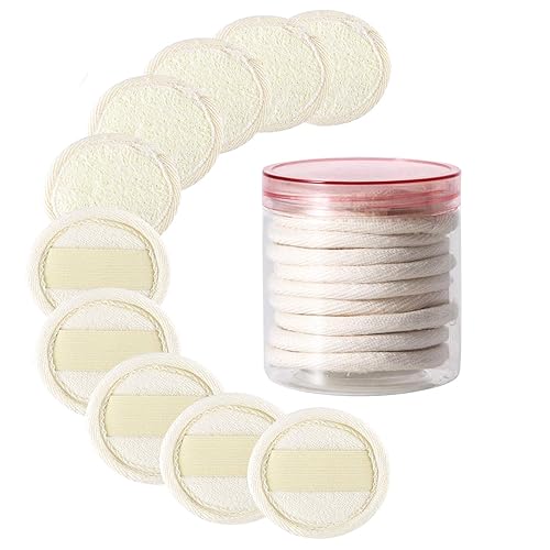 10 Packs Exfoliating Loofah Sponge Loofa Pads,Loofah Face Brush Cleanser and Massager,100% Natural Eco Loofah for Man Women Facial Cleansing Body Wash