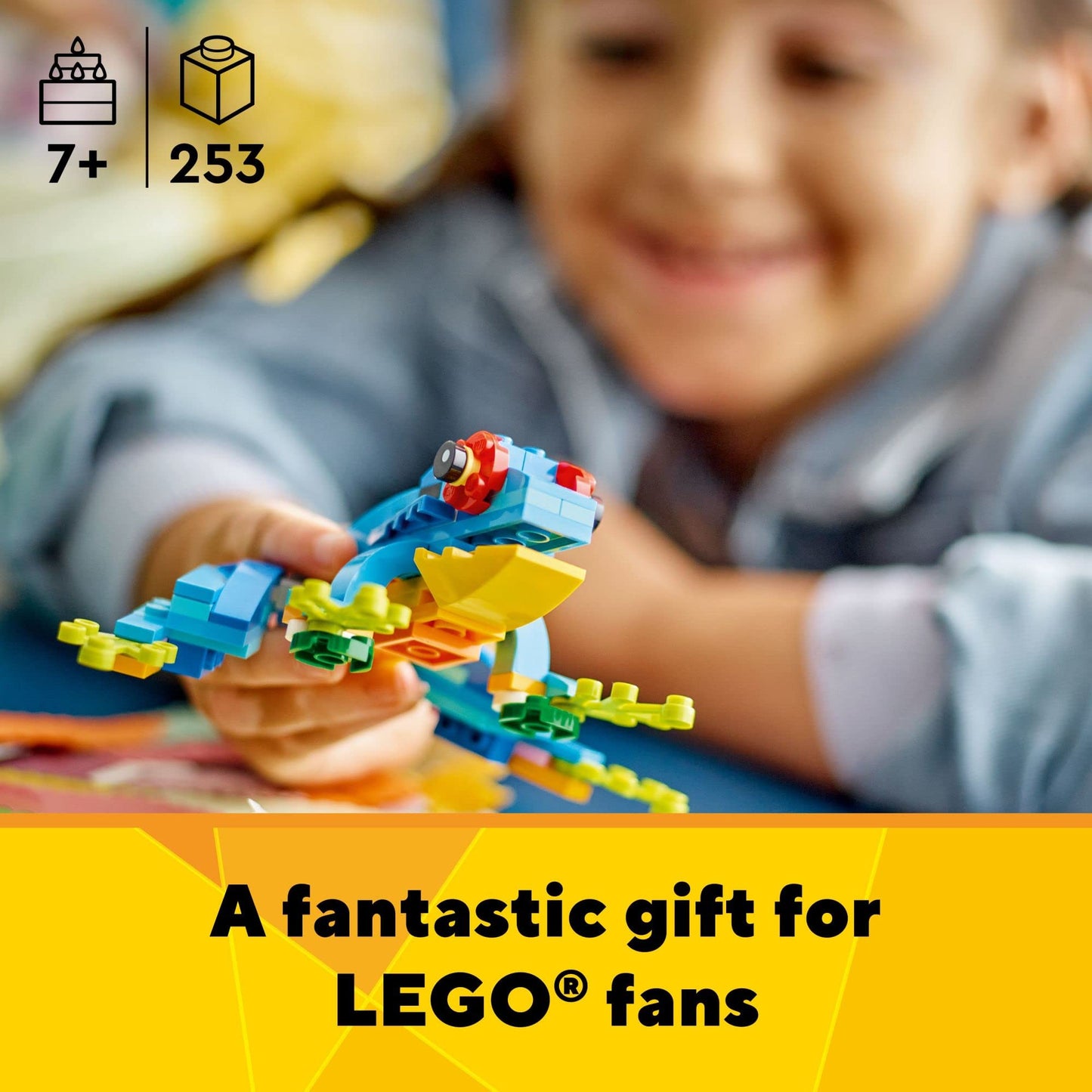 LEGO Creator 3 in 1 Exotic Parrot 31136, Build Colorful Parrot, Fish or Frog, Animal Building Toy Set for Kids Ages 7+, Creative Play Gift