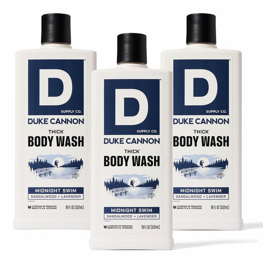 Duke Cannon Midnight Swim Body Wash - Thick High Viscosity Men's Body Wash, Exfoliating and Moisturizing Formula, Sea Grass and Sandalwood Scents Beauty & Personal Care Duke Cannon Supply Co.