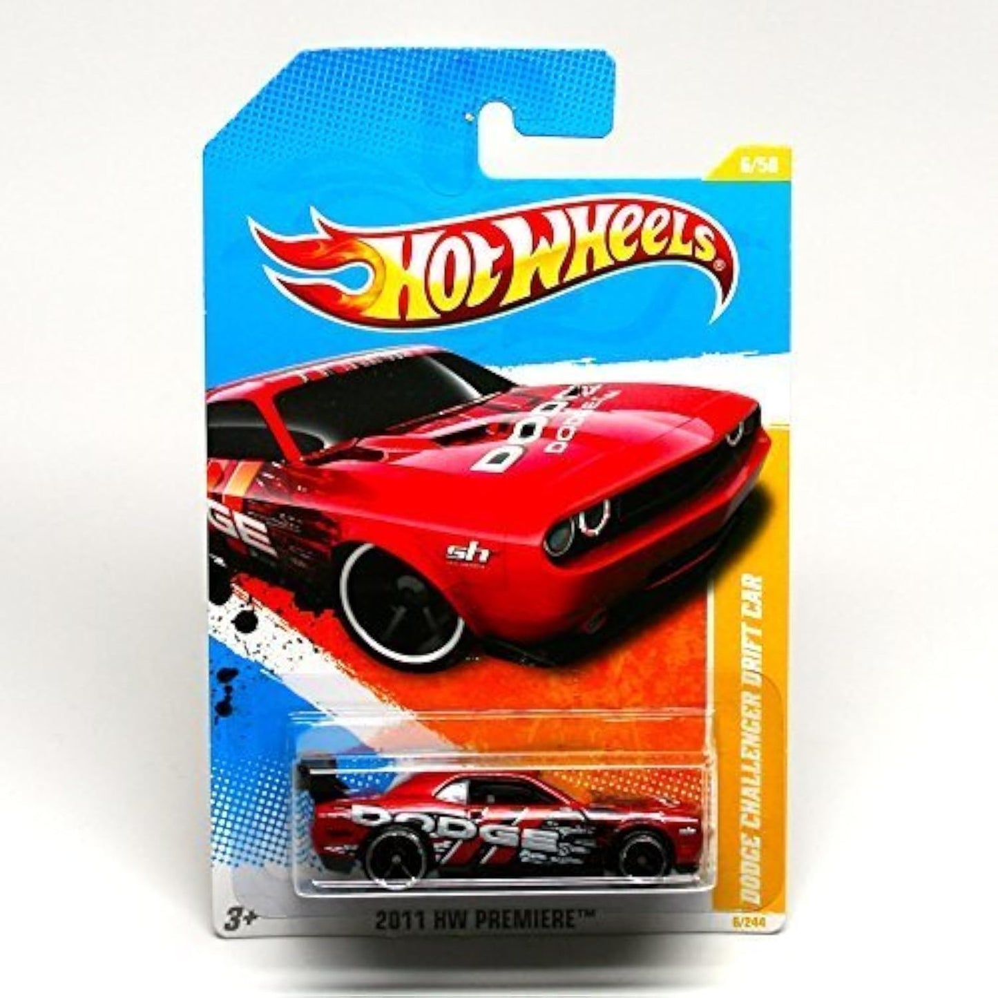 Mattel Hot Wheels 2011 New Models Dodge Challenger Drift Car RED 6/50 (6/244)
