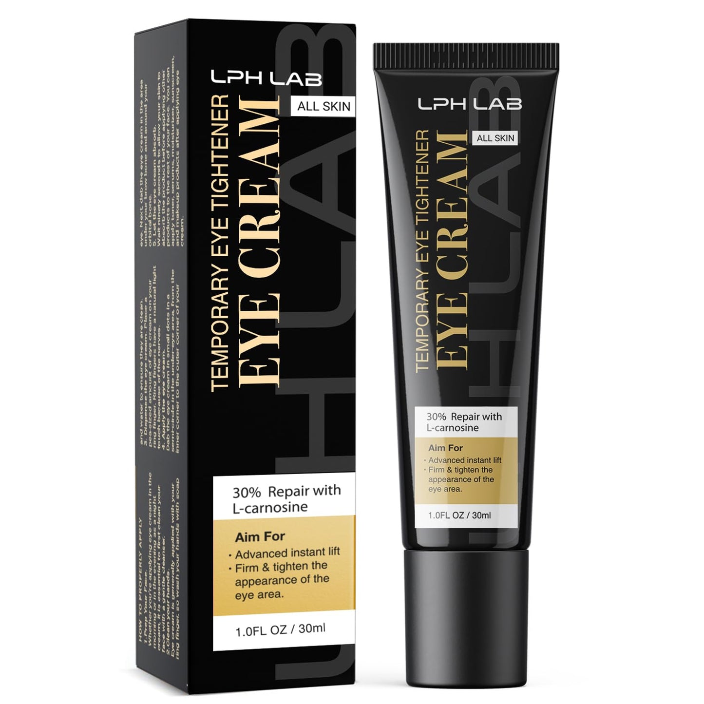 LPH LAB Temporary Eye Tightener Eye Cream for Under-Eye Bags, Dark Circles & Puffiness, Anti Aging Fine Lines, Firm That Delicate Skin Under Your