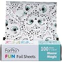ForPro FUN Meow Magic 5" Foil Sheets, Aluminum Foil, Pop-Up Foil Dispenser, Hair Foils for Color Application and Highlighting Services, Food Safe, 5”