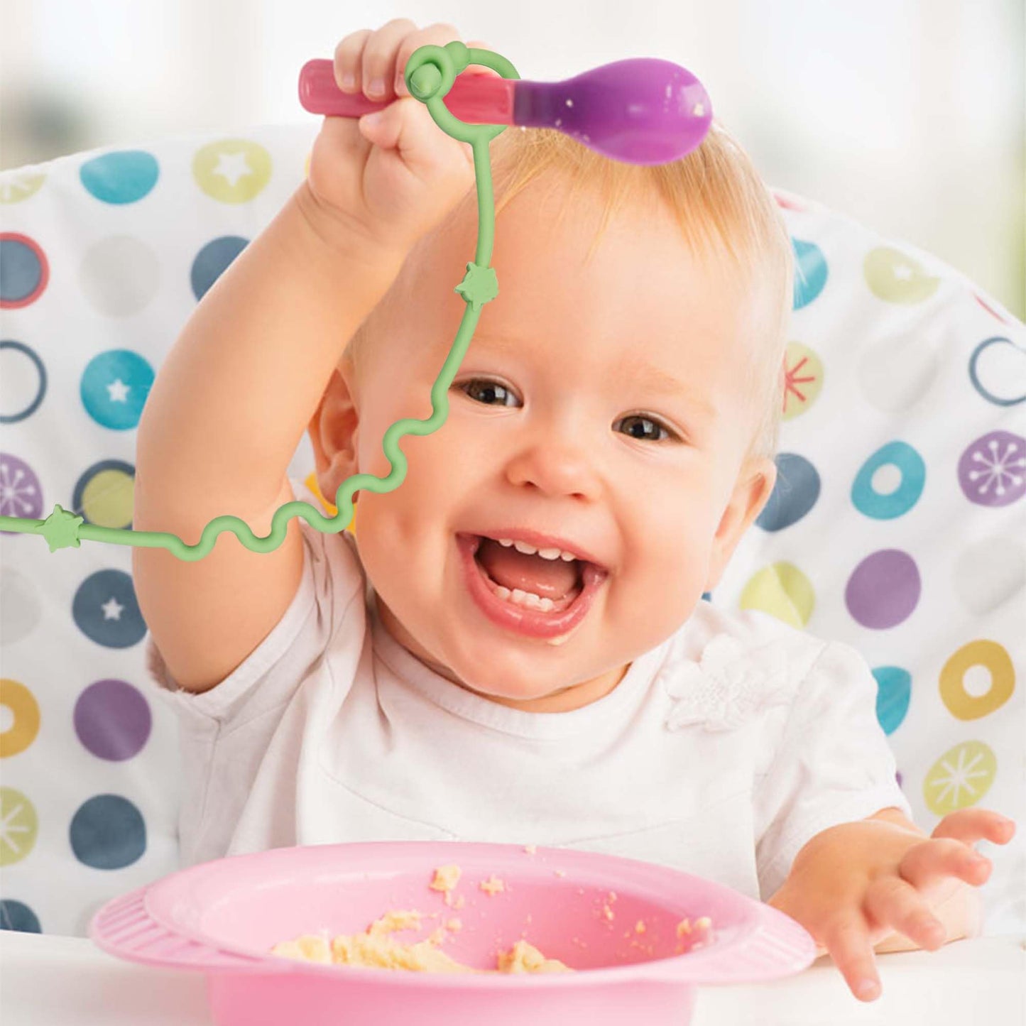 RTMOK Silicone Baby Toy Straps & Pacifier Clips for Car Seat, Stroller, High Chair, Crib, Teether & Rocking Chair Accessories