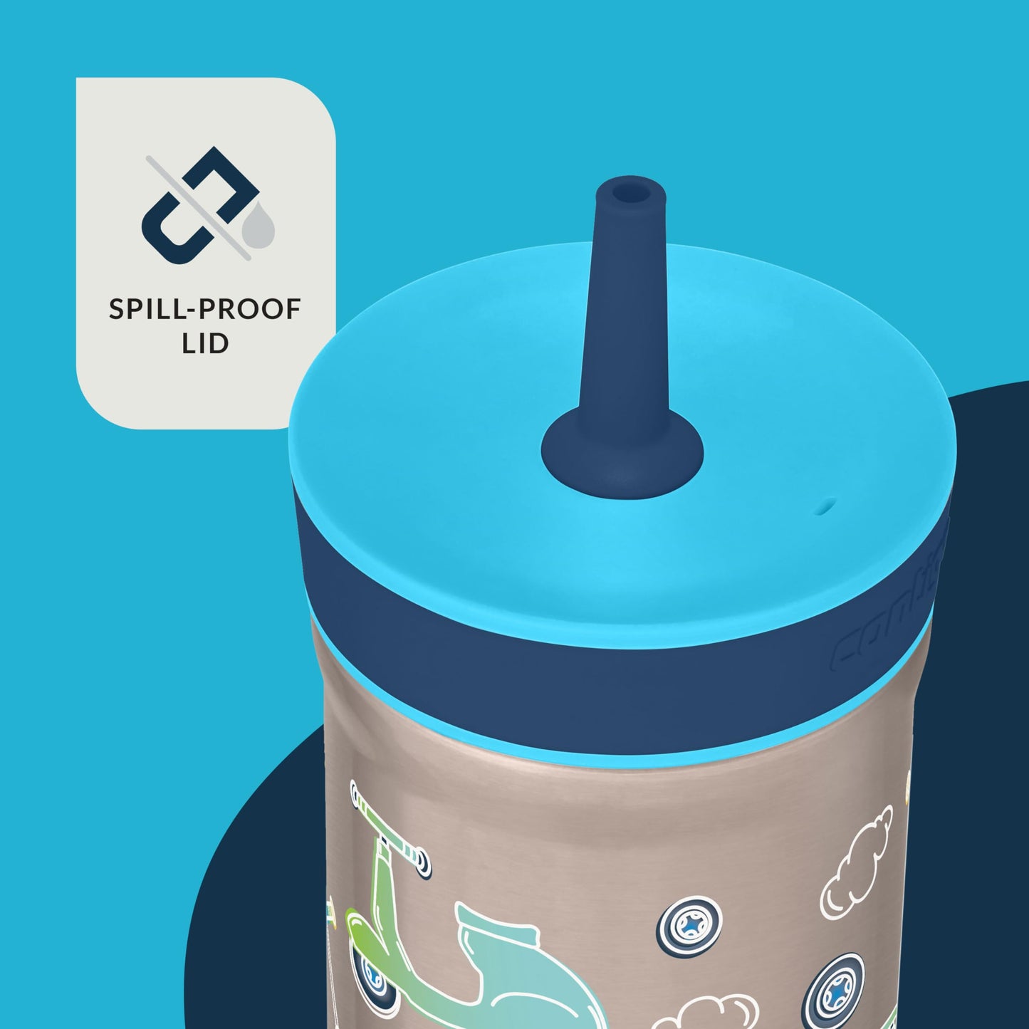 Contigo Leighton Straw Tumbler, 12 oz, Juniper (Scootin)