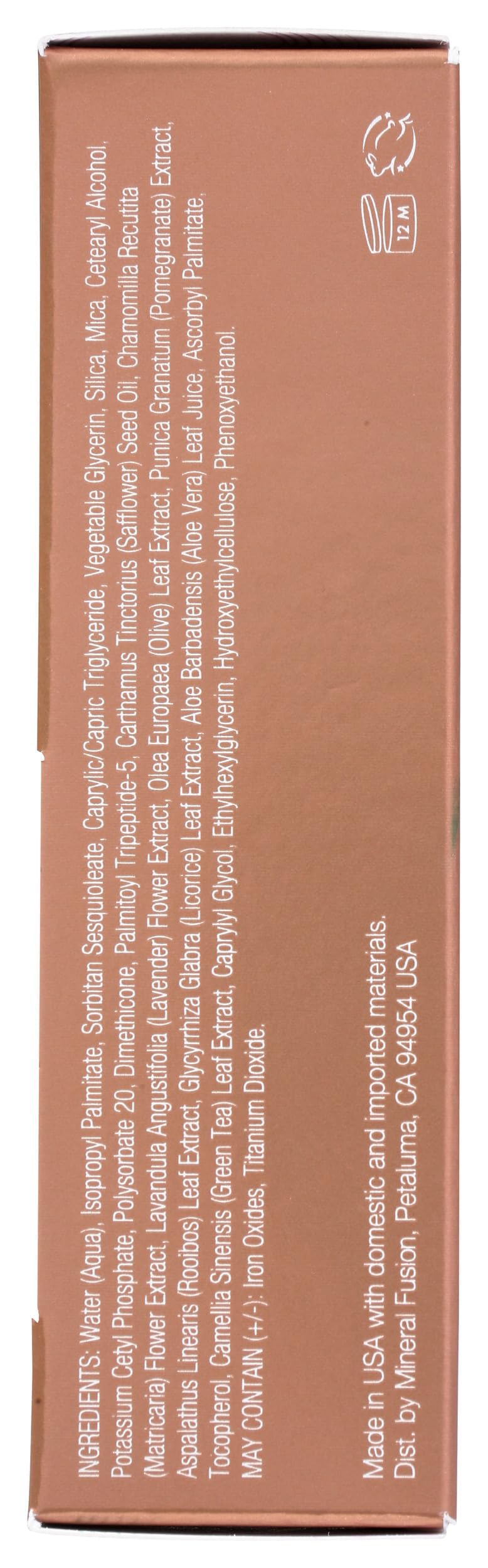 Mineral Fusion Full Coverage Foundation, Liquid Foundation - Deep 4- Deep Complexion w/Golden Undertones, Lightweight Matte Finish, Up to 12 Hr Hydration, Hypoallergenic & Vegan, 1 fl. oz