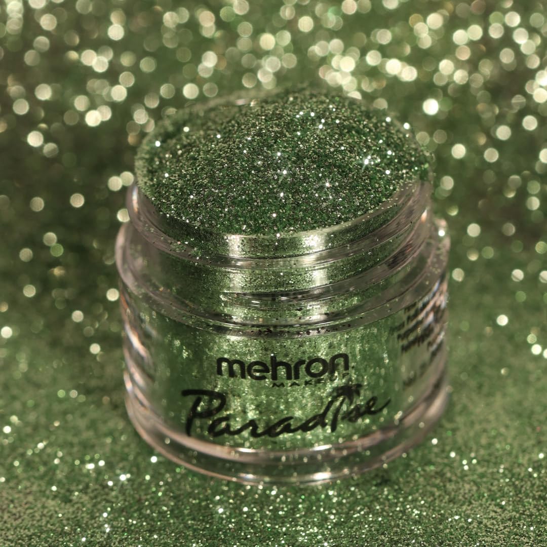 Mehron Makeup Paradise Glitter FX | Professional Cosmetic for Makeup & Art | Vibrant & Shimmering Loose Glitter .25 oz (7 g) (Pastel Green)