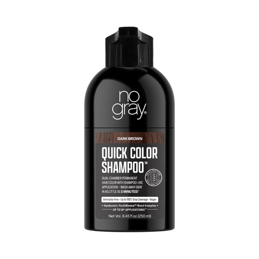 No Gray Quick Permanent Hair Color Shampoo, Dark Brown, 8.45 oz