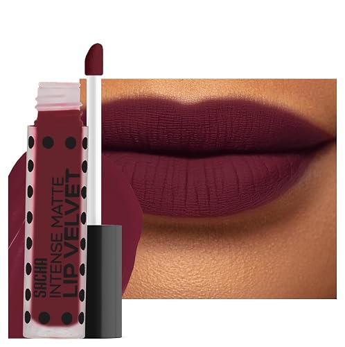 Sacha Cosmetics Intense Matte Lip Velvet Liquid Lipstick, Long-Lasting Velvet Matte Finish, 0.2 fl oz Show Some Attitude