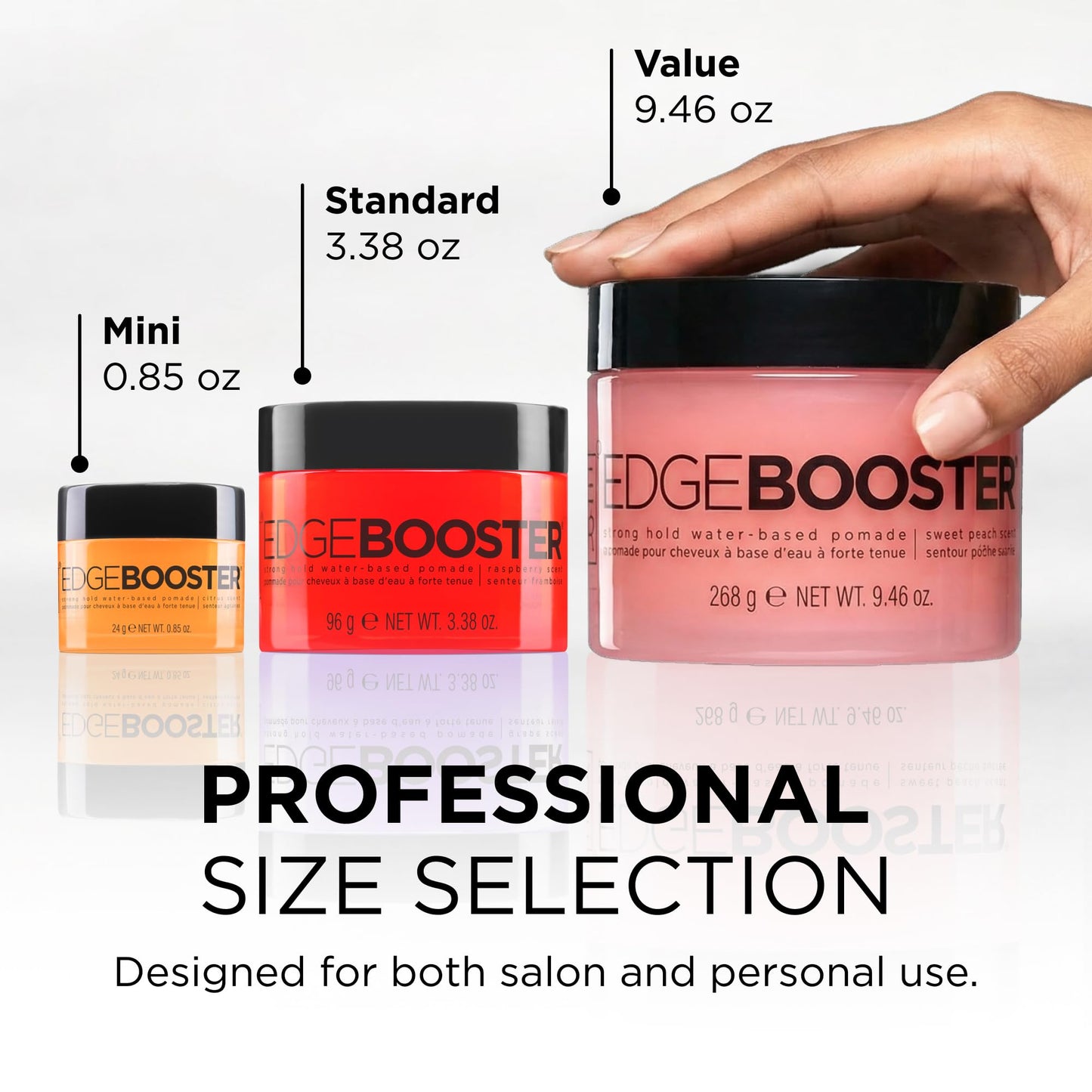 Style Factor EDGE BOOSTER Strong Hold Water-Based Pomade | Formulated with Argan Oil for Moisture & High Shine | Long Lasting Edge Control Gel |