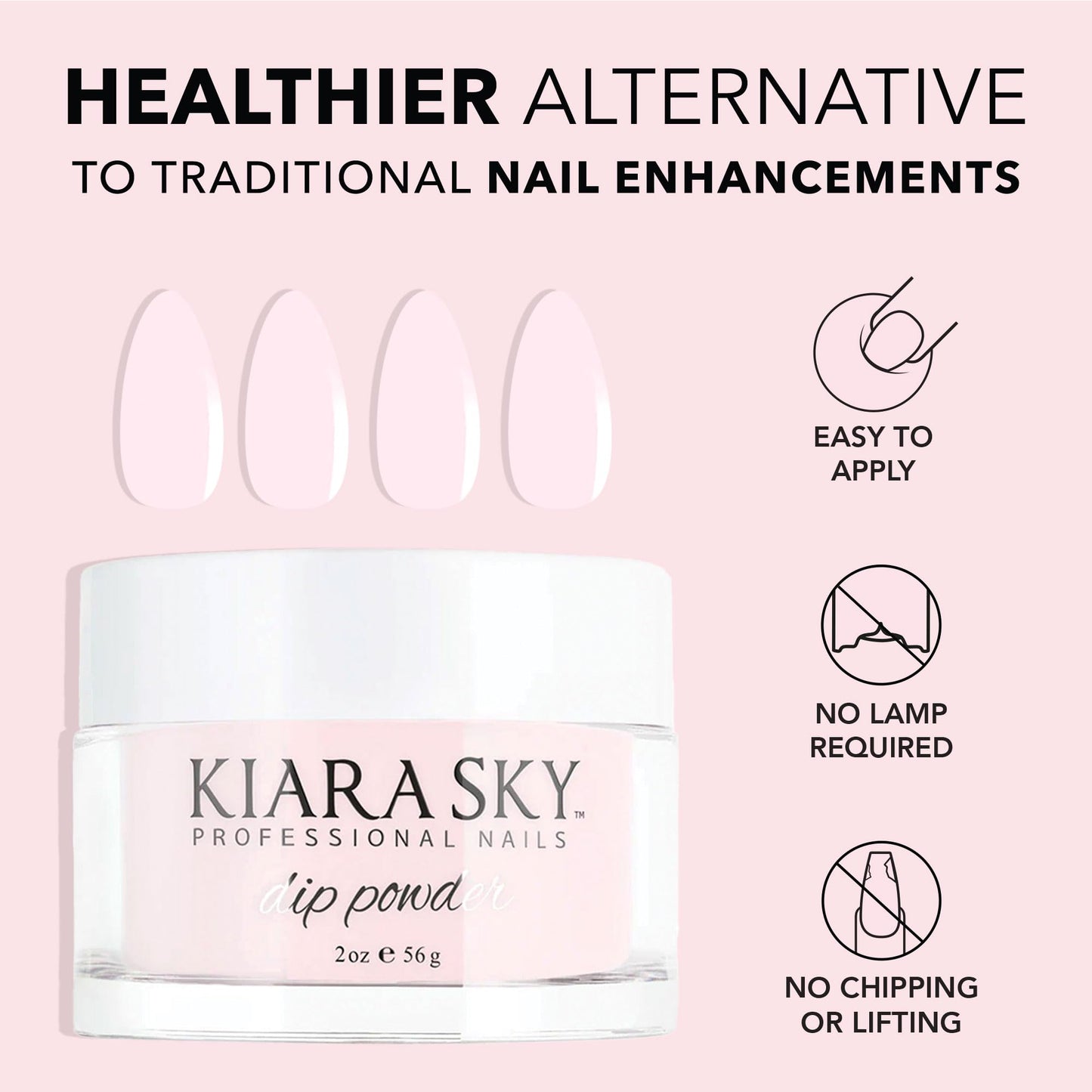 Kiara Sky Professional Nails Essential Dip Powder - Light Pink 2oz - Perfect for French Manicures Beauty & Personal Care KIARA SKY