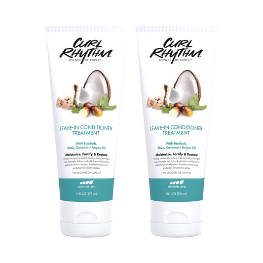Curl Rhythm Leave-in Conditioner Treatment - Leave-in Conditioner for Curly Hair - Hair Moisturizer with Shea, Coconut, and Argan Oil - 2 pc