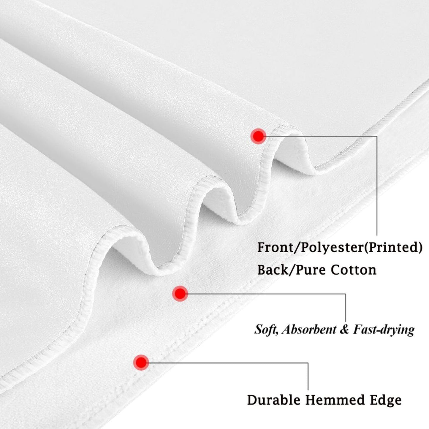 ZzWwR 3D Tropical Summer Beach Starfish in Santa Hat Christmas Soft Highly Absorbent Guest Large Home Decorative Hand Towels Multipurpose…