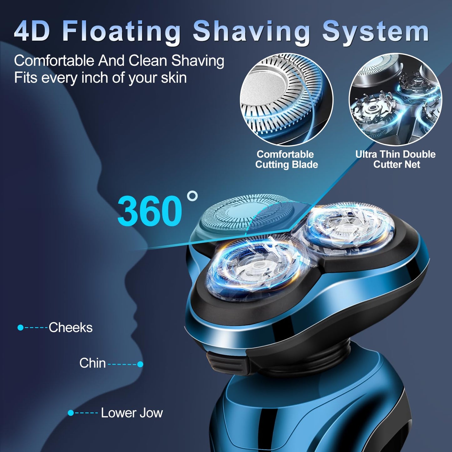 Sekoda Pro 8 Electric Razor for Men,Wet and Dry Rechargeable for Sensitive Skin (Green) Beauty and Personal Care BASANYAO