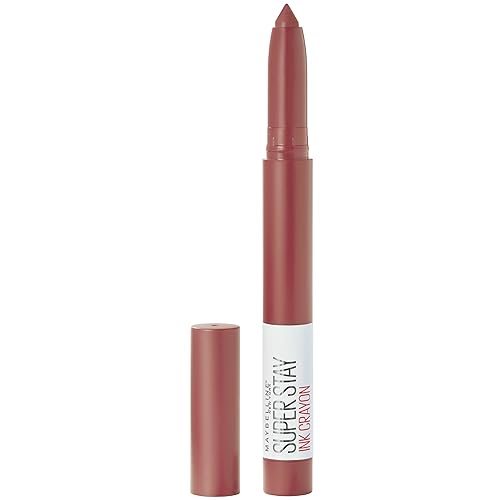 Maybelline Super Stay Ink Crayon Lipstick Makeup, Precision Tip Matte Lip Crayon with Built-in Sharpener, Longwear Up To 8Hrs, Enjoy The View, Red