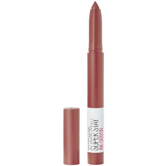 Maybelline Super Stay Ink Crayon Lipstick Makeup, Precision Tip Matte Lip Crayon with Built-in Sharpener, Longwear Up To 8Hrs, Enjoy The View, Red