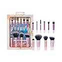 Real Techniques 11 Piece Travel Fantasy Mini Brush Set, Travel Size Makeup Brushes For Foundation Eyeshadow, Powder, Blush, Contour, & Concealer