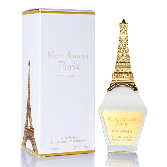 Mon Amour Paris for Women Eau De Parfum - Floral & Fruity - Ylang-Ylang, Damascus Rose, Jasmine - Classy & Elegant fragrance for Woman - Suitable