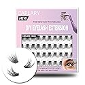 Lash Clusters, DIY Eyelash Extension, Reusable Individual Lash Clusters, 3D Effect Wispy C Curl False Eyelashes for Home Eyelash Extensions