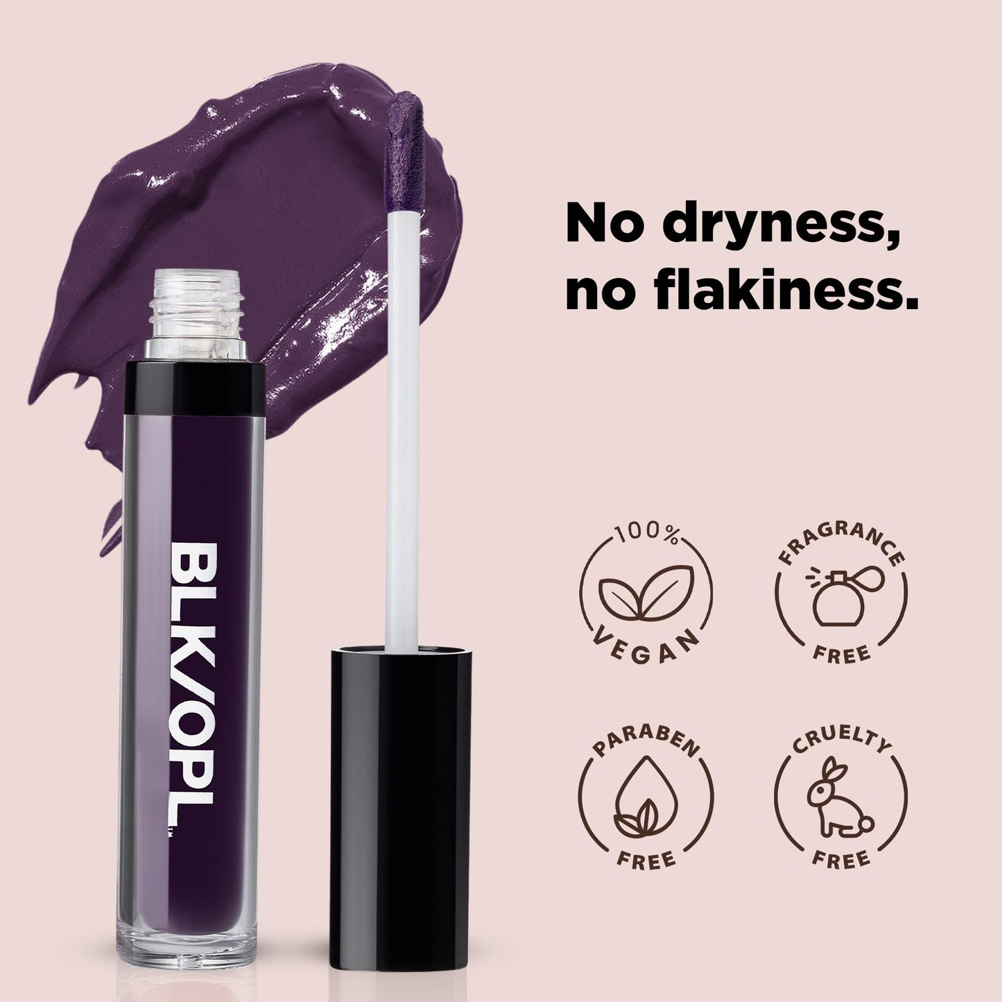 Black Opal BLK/OPL COLORSPLURGE Liquid Matte Lipstick, Raisin Crush - long-lasting, enriched with Vitamins C & E, paraben-free, cruelty-free