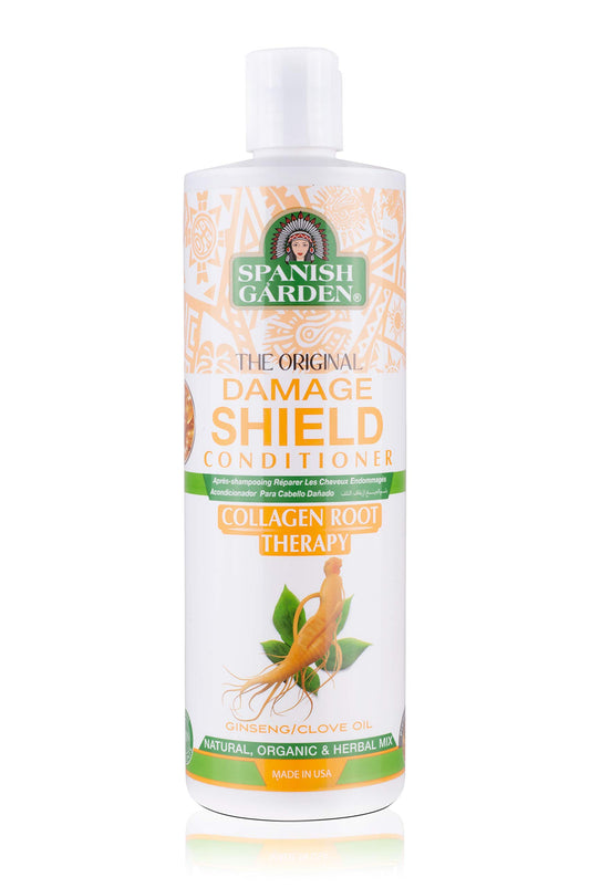 Spanish Garden Damage Shield Conditioner| Collagen Root Therapy with Organic Oils, Natural Vitamins, and Herbal Extracts | For Weak & Fragile Hair, 16