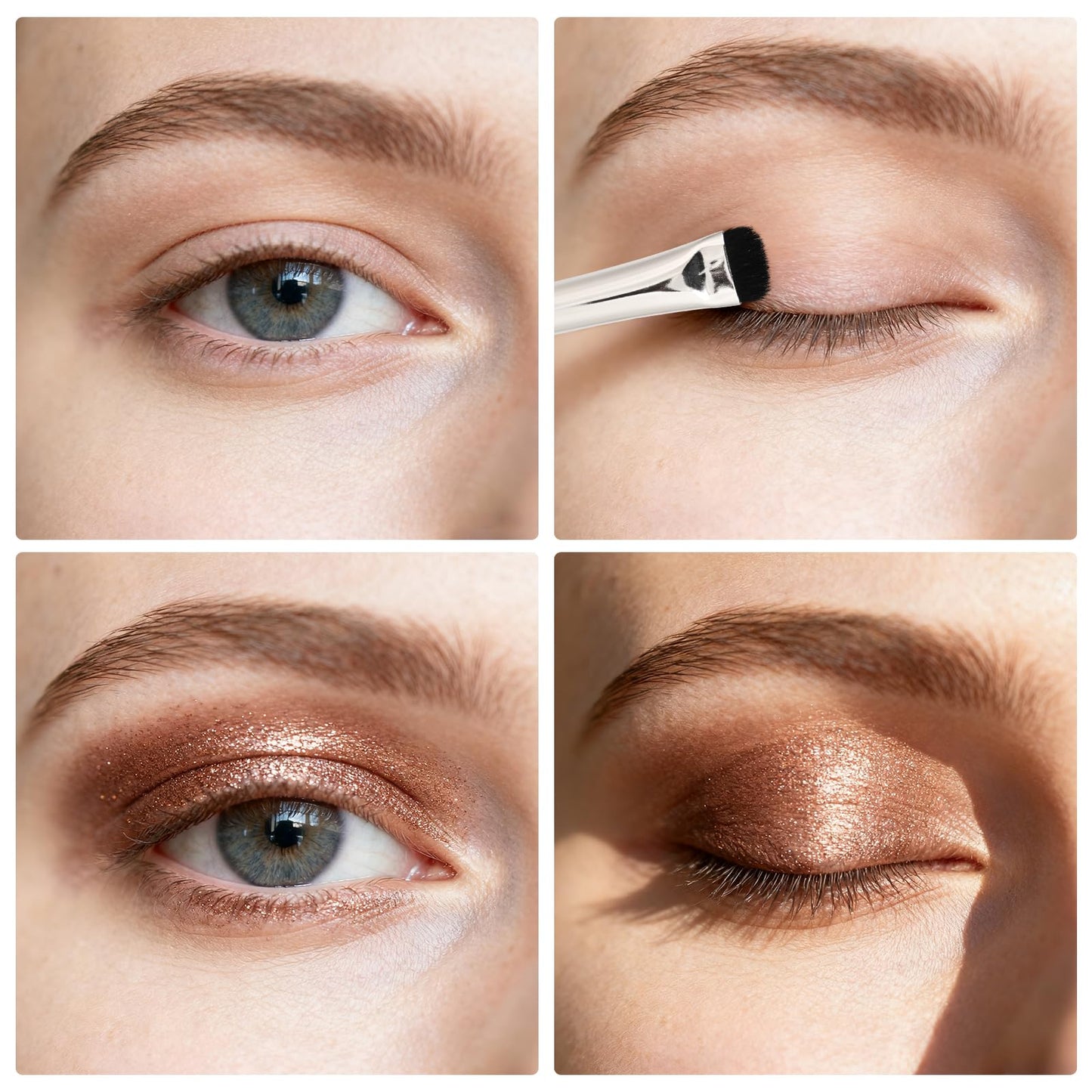 UltraShort Eyeshadow Smudge Brush, Makeup Brush High-End for Creasing & Cat Eye Makeup (E303)