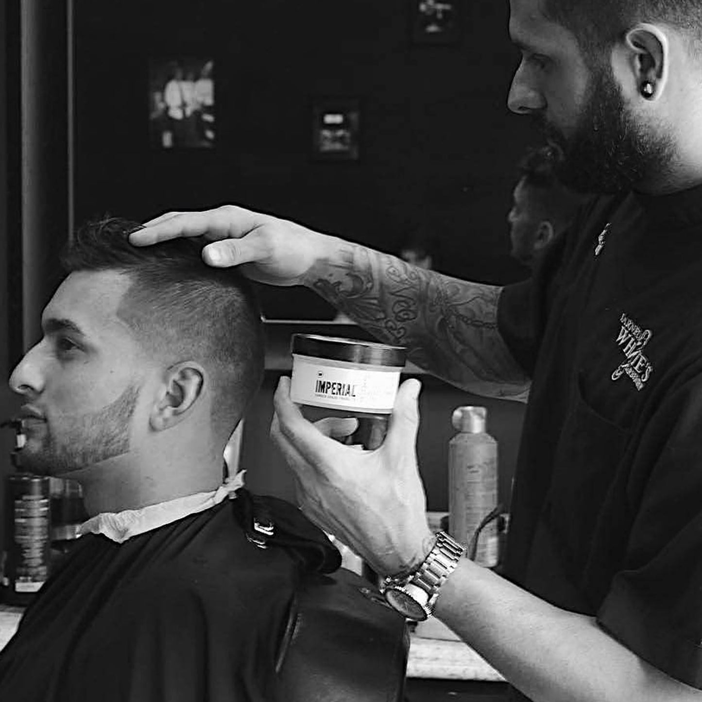 Imperial Barber Grade Products | Classic Pomade, 6 oz | Strong Hold | Low Shine | Water-Based | Easy to Wash Out | For Tight Holds and Styles