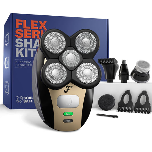 Freebird FlexSeries Electric Head & Body Hair Shaver - Mens Cordless Rechargeable Wet/Dry Skull Bald Head Back & Groin Waterproof Razor with Rotary Beauty and Personal Care Freebird Default Title
