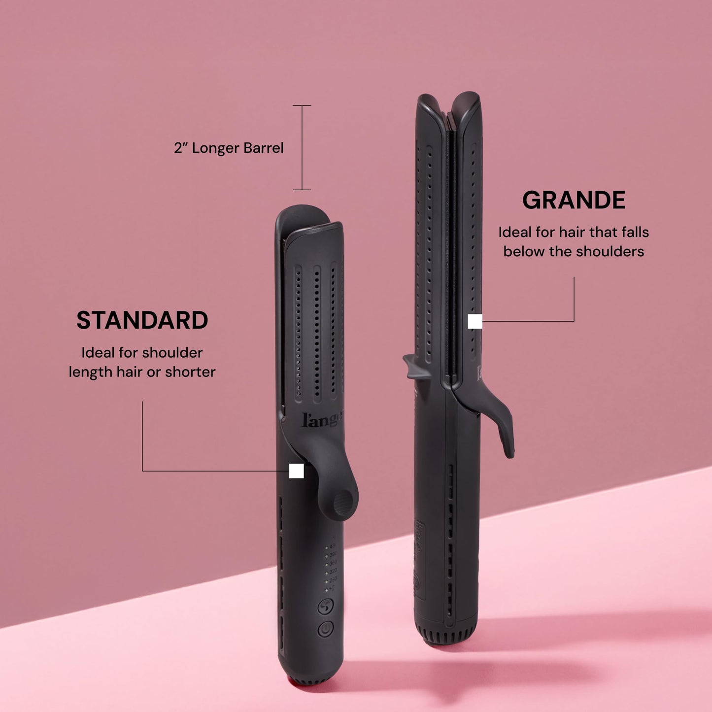 L'ANGE HAIR Le Duo Standard 360° Airflow Styler | 2-in-1 Curling Wand & Titanium Flat Iron Hair Straightener | Professional Hair Curler with Cooling