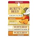 Burt's Bees 100% Natural Moisturizing Lip Balm, Coconut & Pear and Mango with Beeswax & Fruit Extracts - 2 Tubes, 2 Fl OZ