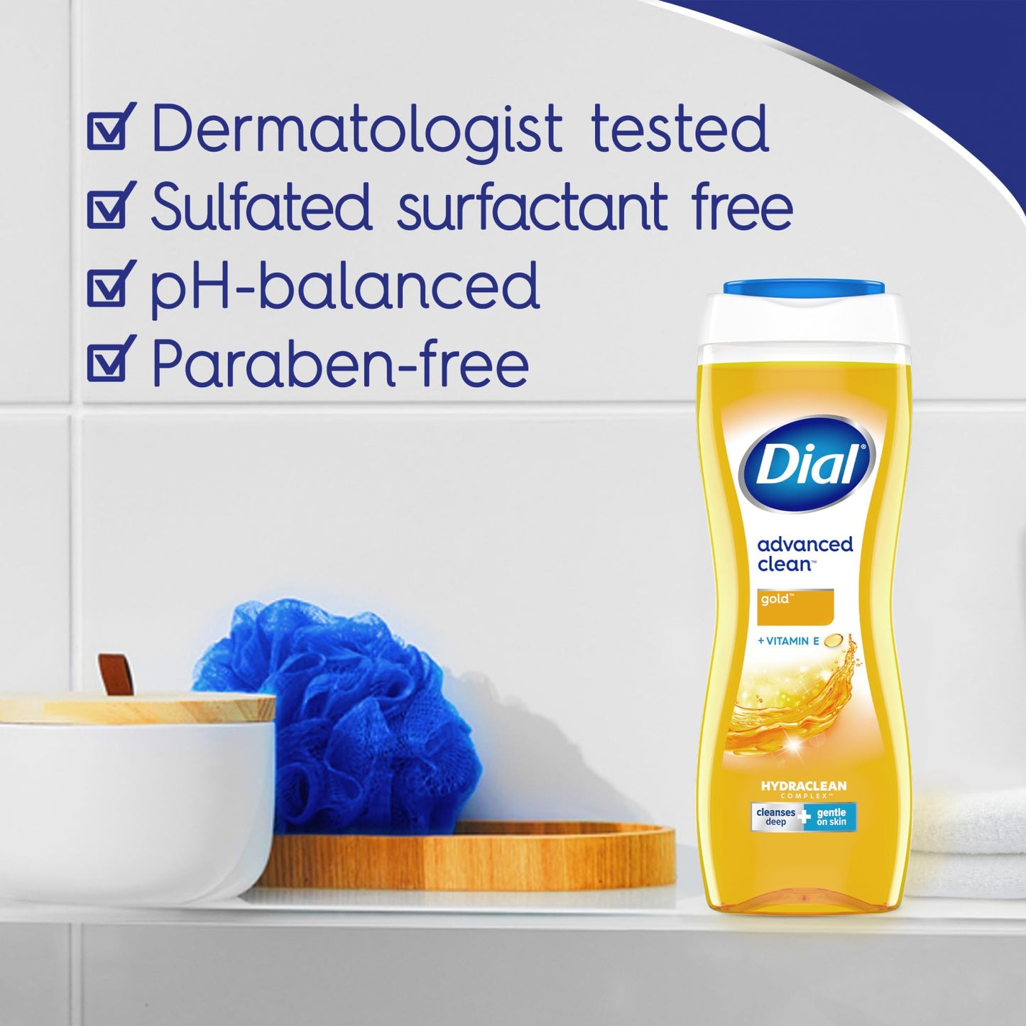 Dial Body Wash, Advanced Clean Gold, 16 fl oz, Pack of 6