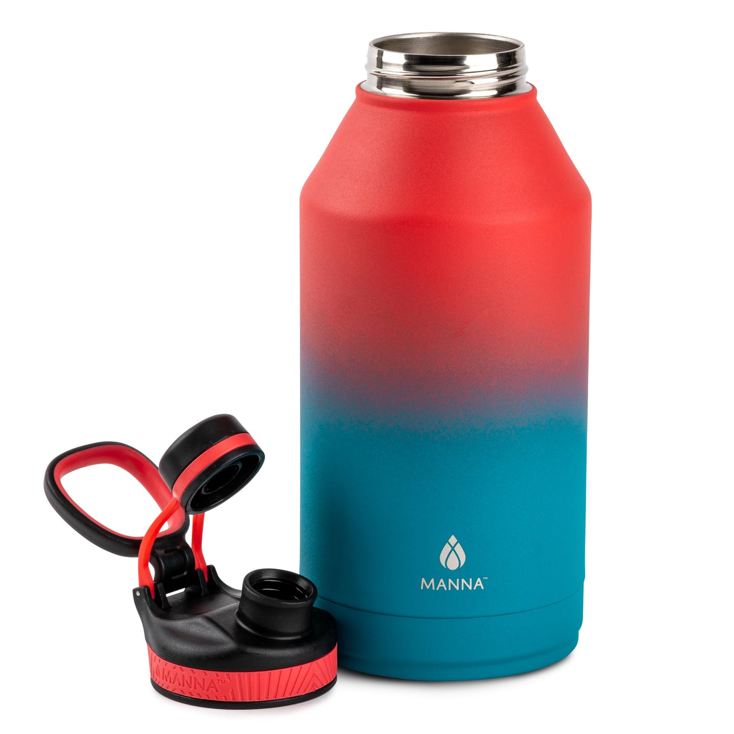 Manna Saratoga Double-wall Insulated Stainless Steel Bottle - 64 Oz - Blueberry Ombre