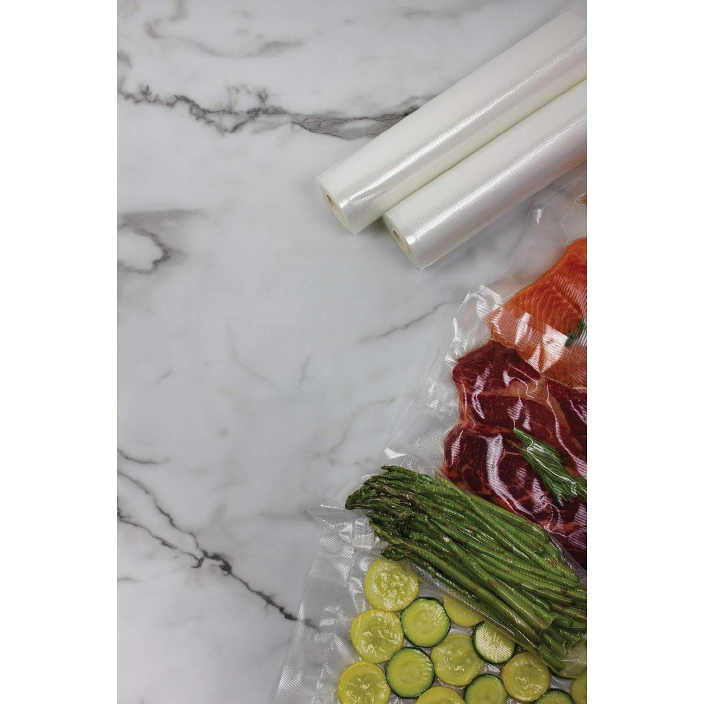 NESCO VS-04R Two 11" x 20' Vacuum Sealer Rolls for Custom-sized Vacuum Sealer Bags Compatible with Nesco vacuum sealers and other brands