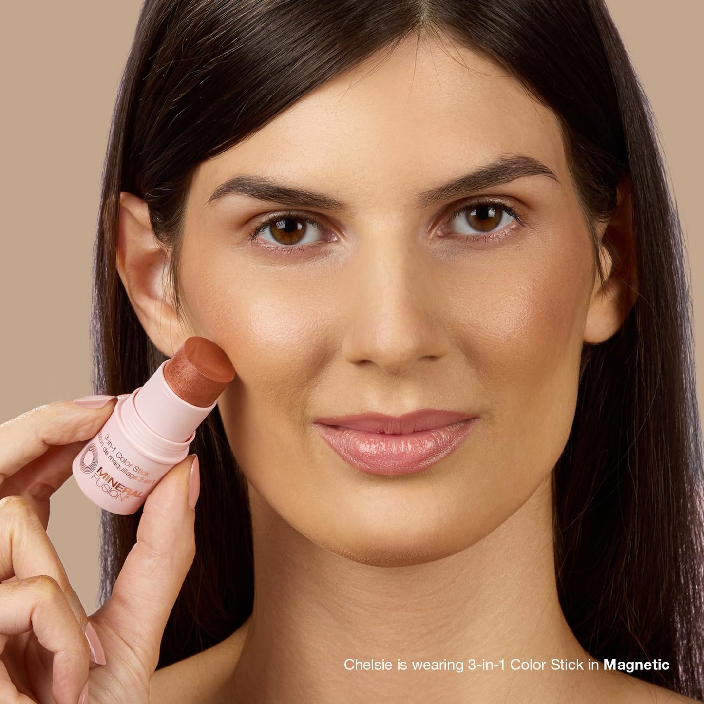 Mineral Fusion 3-in-1 Color Stick - Nourishing Cream Tint for Cheek, Lip and Eye - Blendable, Lightweight Coverage - Travel Friendly, Hypoallergenic