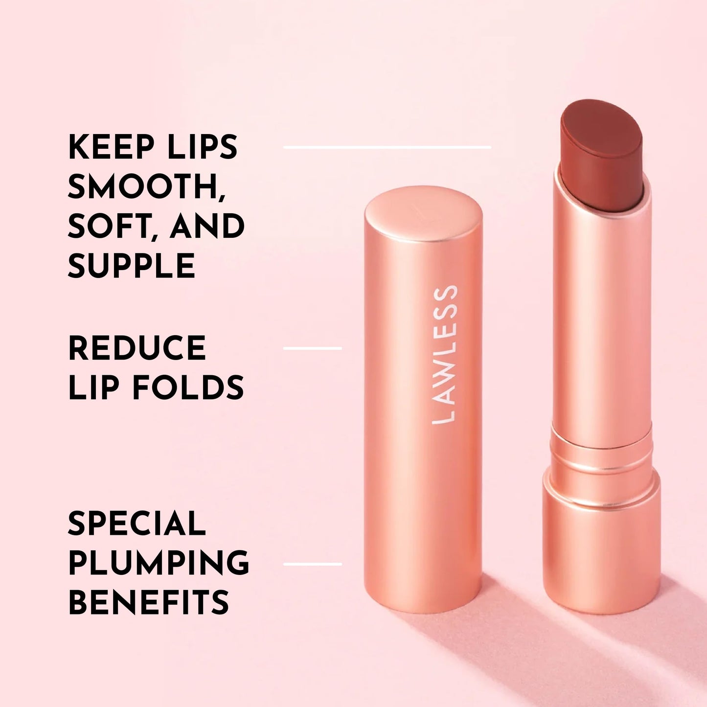 LAWLESS Women's Forget the Filler Lip Plumping Line Smoothing Tinted Balm, Sugarplum, 0.09 Ounce