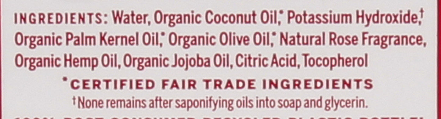 Dr. Bronners Rose Castile Soap, 8 FZ