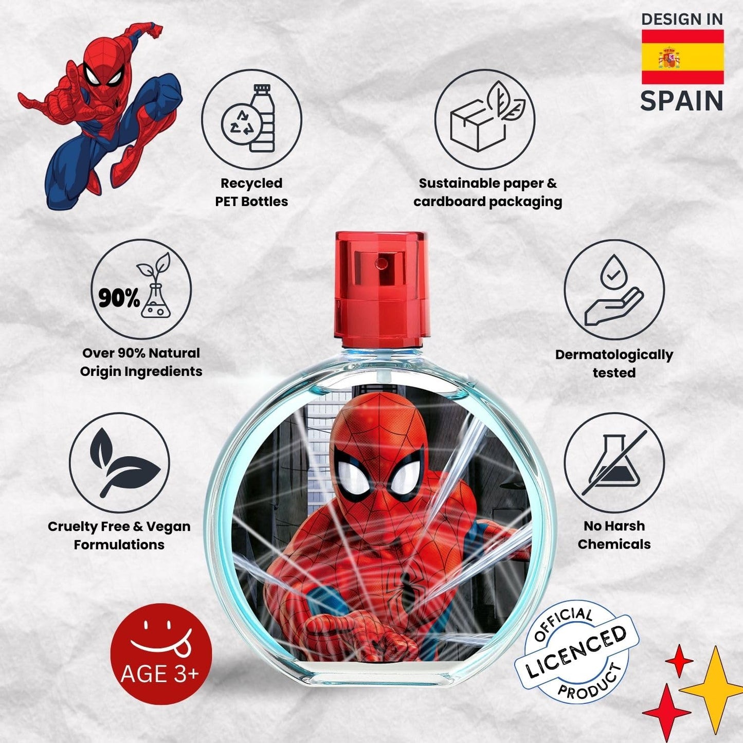 Spiderman Eau de Toilette Spray, Ultimate, 3.4 Ounce