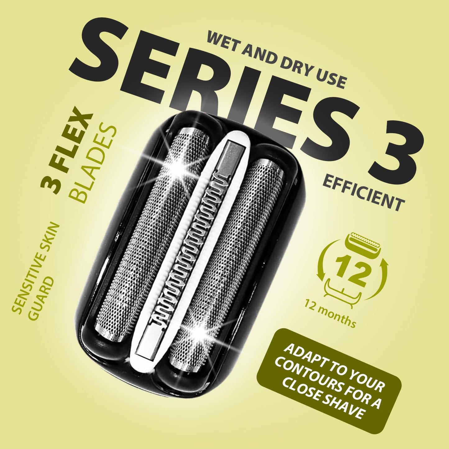 2Pack 32B Series 3 Electric Shaver Replacement Head Accessories Compatible with S3 Foil & Cutter Razor Heads, Accessories for S3 3040s 3010s 310s Beauty and Personal Care Muyfguo