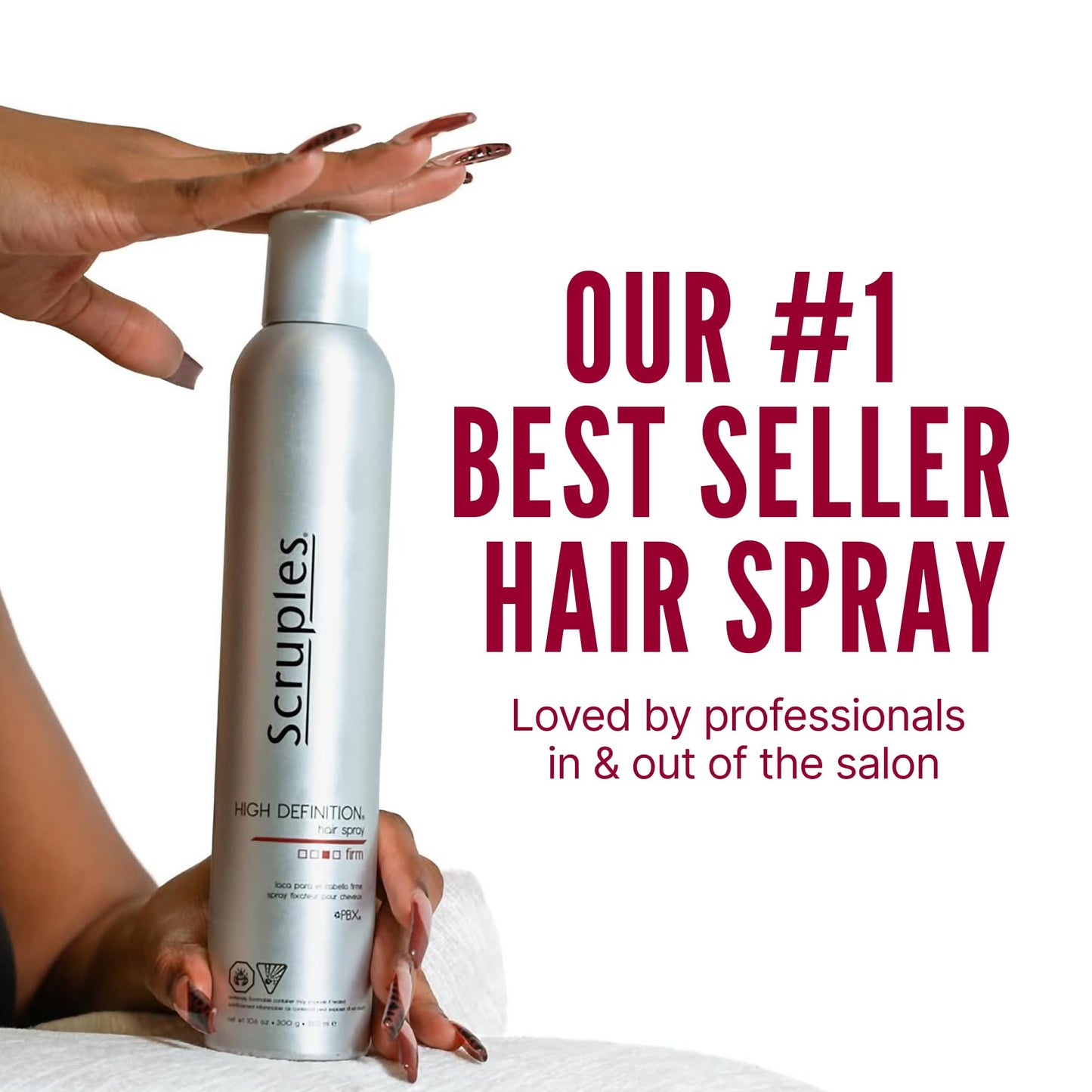 Scruples High Definition Hair Spray - Volumizing Hairspray with Extra Hold & Shine - For All Hair Types - Volumizing Spray is Humidity Resistant