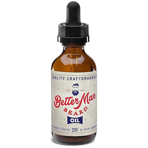 BETTER MAN BEARD Beard Oil - 2 oz All-Natural Leave-in Beard Conditioner with Therapeutic Grade Essential Oils & 100% Natural Formula - Oil1