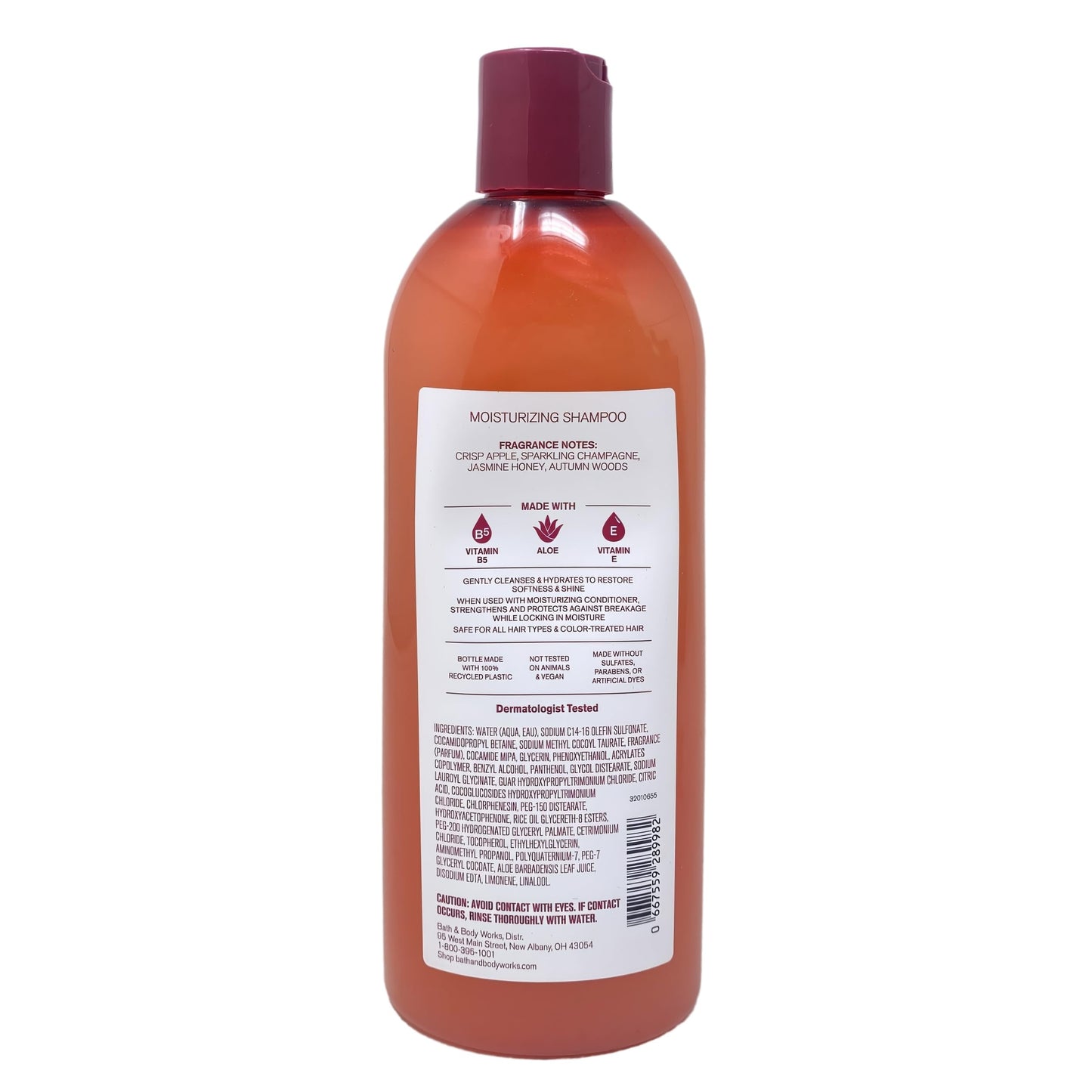 Bath & Body Works Champagne Apple & Honey 2 Pack Moisturizing Shampoo Bundle with a Natural Oats Sample Soap
