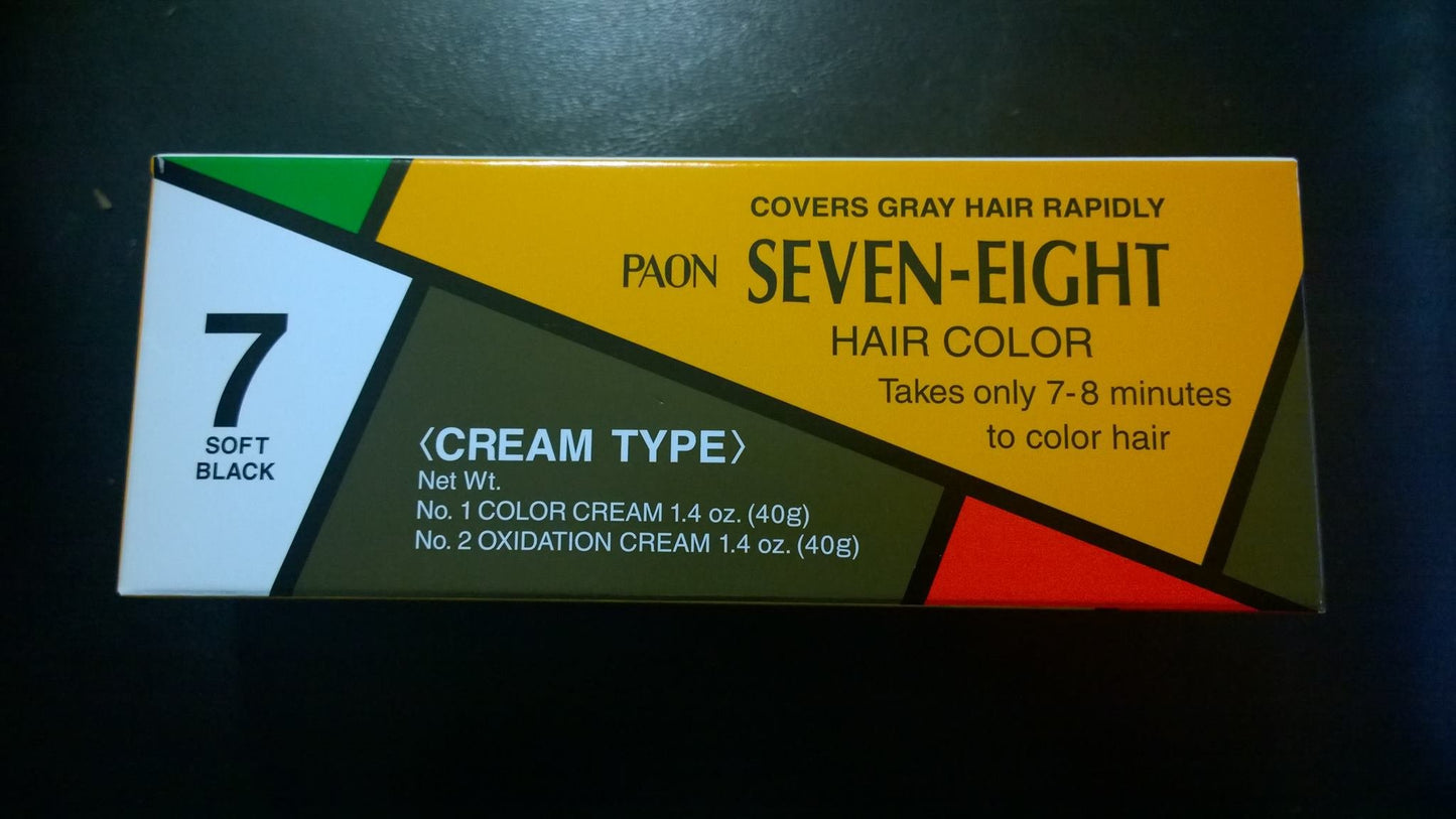 PAON Hair Cream Refill, No. 7 Soft Black, 0.5 Pound
