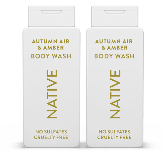 Native Body Wash with Naturally Derived Ingredients - Autumn Air & Amber - Sulfate & Paraben Free - For Women & Men - Skin‑Loving Cleanser - 18 oz Beauty and Personal Care Native Default Title