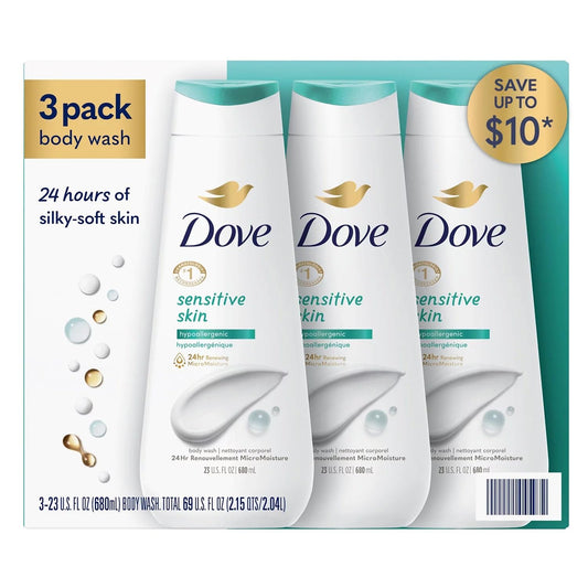Dove Nourishing Body Wash, Sensitive Skin, 23 Fluid Ounce (Pack of 3) Beauty & Personal Care Dove