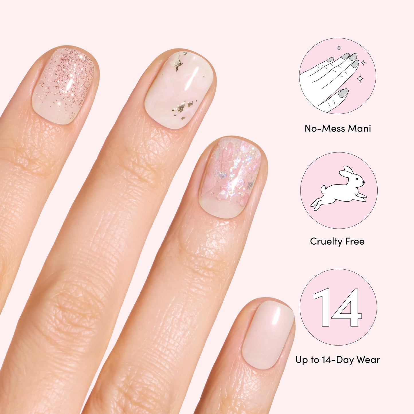 Dashing Diva Gloss Nail Strips - Crystal Clear - UV Free, Chip Resistant, Long Lasting Gel Stickers - Contains 32 Wraps, 1 Prep Pad, 1 File Beauty & Personal Care Dashing Diva